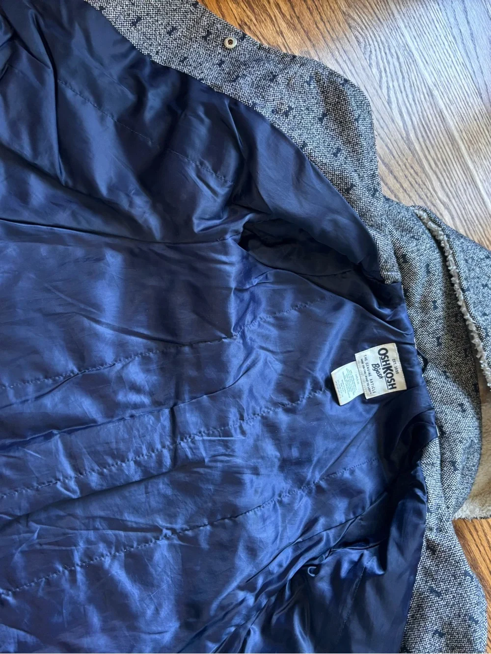 OshKosh B'gosh Double-Breasted Hooded Peacoat